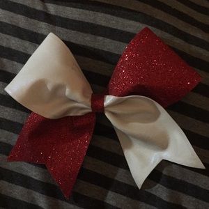 Red & White Cheer Bow